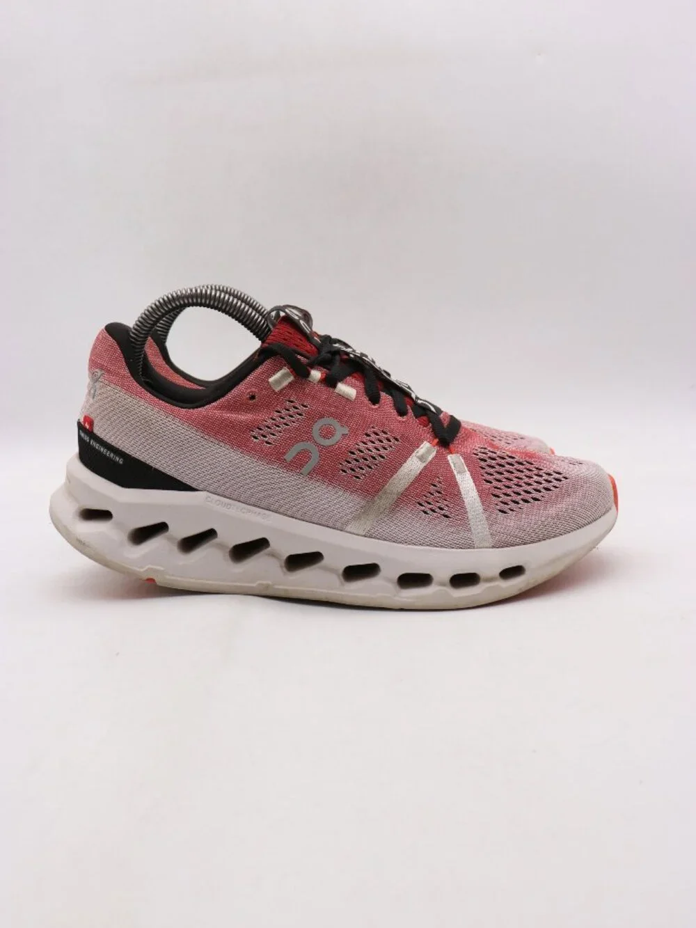 On Cloudsurfer Women's Size 9 Pink White Black Athletic Running Shoes Sneakers